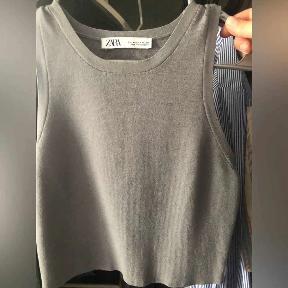 Zara knit tank crop top - Picture 2 of 4
